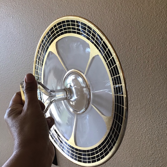 Vintage Mid-Century Modern Atomic Living Glass Appetizer Serving Tray - Picture 6 of 7